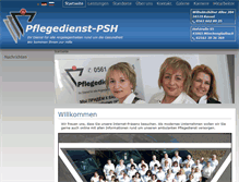 Tablet Screenshot of pflegedienst-psh.de